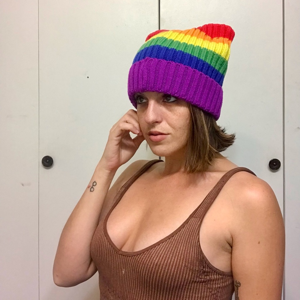 Handmade Cat Ear Beanies with patches!